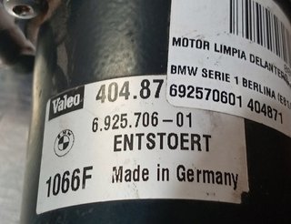 MOTOR LIMPIA DELANTERO BMW SERIE 1 BERLINA (E81/E