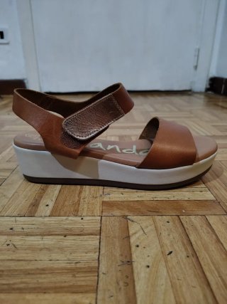 Sandali Marroni in Pelle