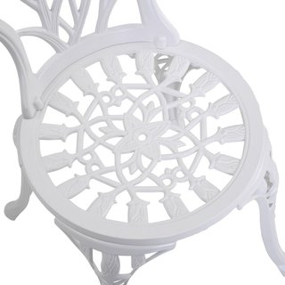 Set da Giardino 3 Pezzi in Alluminio con 2 Sedie 4