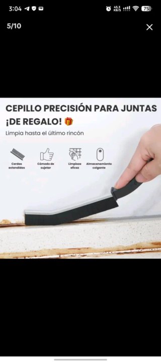 Cepillo de Limpieza Eléctrico con 6 Cabezales Inte