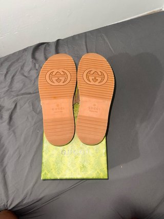 Sandalias Gucci Angelina Maxi GG Beige
