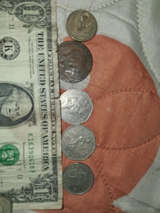 Lotto di monete antiche e dollaro USA