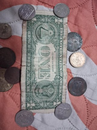 Lotto di monete antiche e dollaro USA