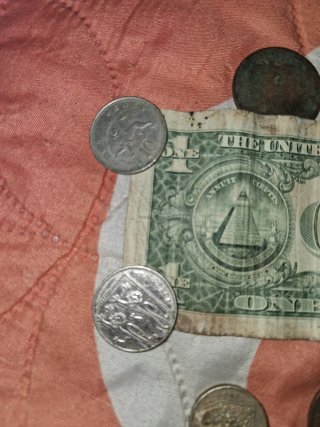 Lotto di monete antiche e dollaro USA
