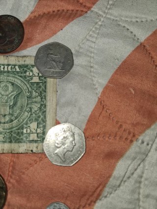 Lotto di monete antiche e dollaro USA