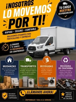 Limpiezas , mudanzas y portes