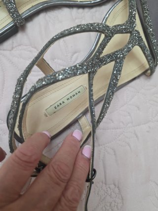 Sandali Zara Argento Taglia 40