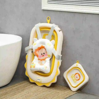 Bañera Plegable Bebé con Cojín León compacta