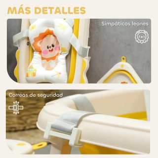 Bañera Plegable Bebé con Cojín León compacta