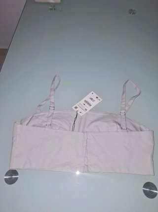 Top a bretelle grigio XL