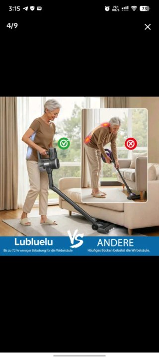 Aspiradora Lubluelu 45000Pa Plegable