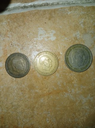 3 Monedas Francisco Franco Caudillo España