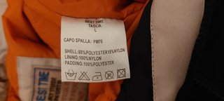 Gilet Best Time Uomo Nero Arancione Taglia L