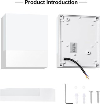 2x Aplique lampara pared 15w blanca Kingwen