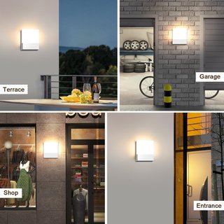 2x Aplique lampara pared 15w blanca Kingwen