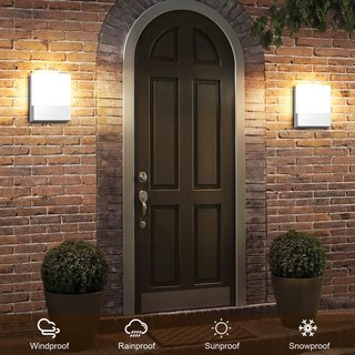 2x Aplique lampara pared 15w blanca Kingwen