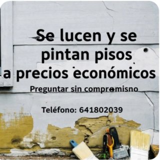 Se lucen y se pintan pisos