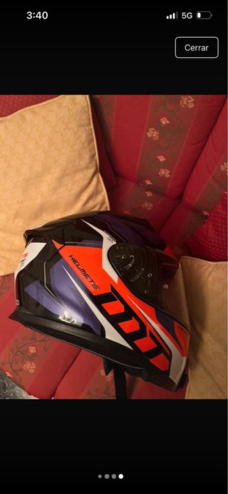 Casco MT Helmets Rojo/Morado/Blanco