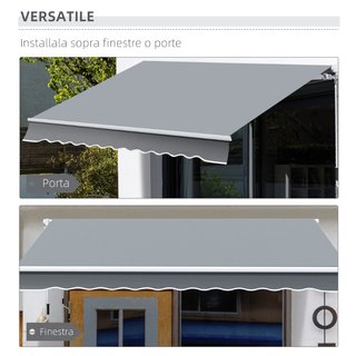 Tenda da Sole 3x2.5 m Avvolgibile per Porte e Fine