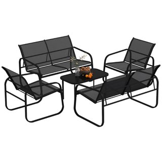 Set da Giardino con 2 Divani 2 Posti, 2 Poltrone e
