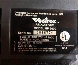 Bandai Vectrex Ntsc-Us