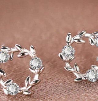 Pendientes pequeños flor plata 7mm