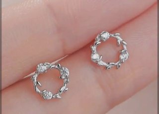 Pendientes pequeños flor plata 7mm