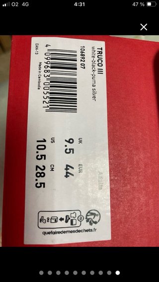 Zapatillas Fútbol Sala Puma Truco III Talla 44