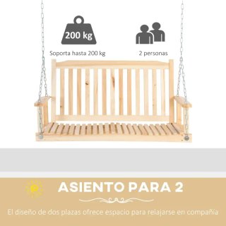 Columpio de madera para jardín