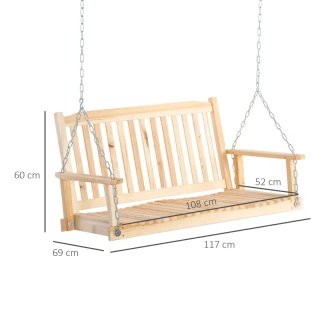 Columpio de madera para jardín