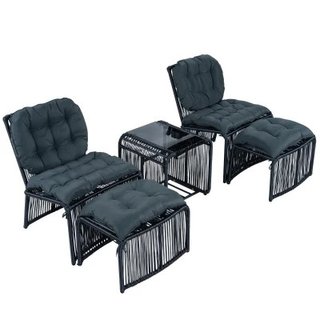 Set di mobili da giardino 5 pezzi per esterni, Ner