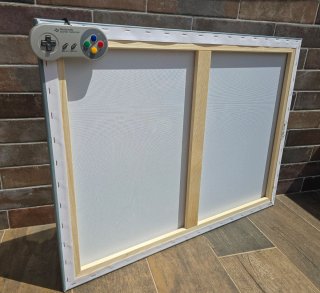 Quadro in tela struttura legno Super Mario 80x60cm