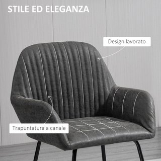 Set 2 Sedie Moderne per Sala da Pranzo, Cucina o S