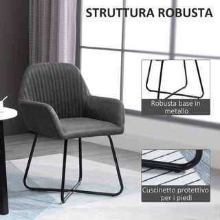 Set 2 Sedie Moderne per Sala da Pranzo, Cucina o S