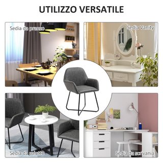 Set 2 Sedie Moderne per Sala da Pranzo, Cucina o S