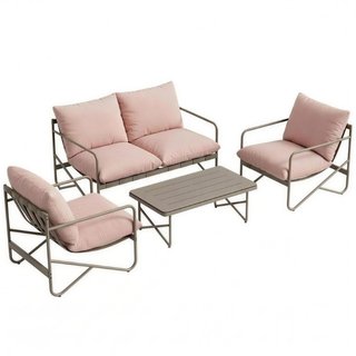 Set da Giardino 4 Persone: Divanetto, Poltrone, Ta