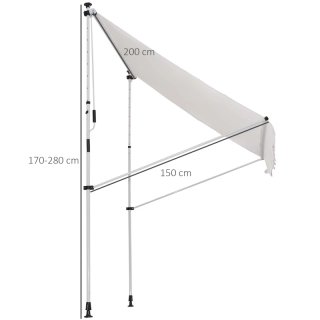 Toldo blanco para exterior