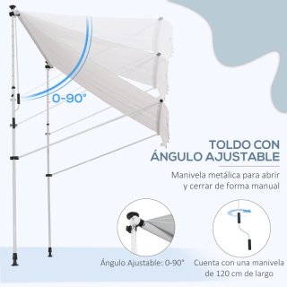 Toldo blanco para exterior