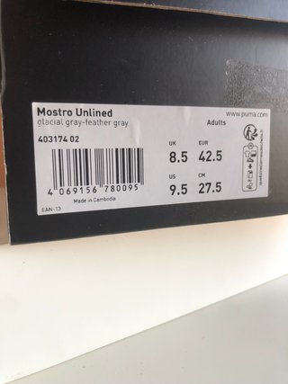 Puma Mostro Unlined Talla 42.5