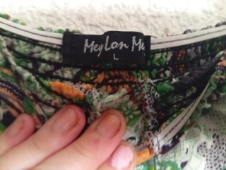 Mono sin hombros estampado L