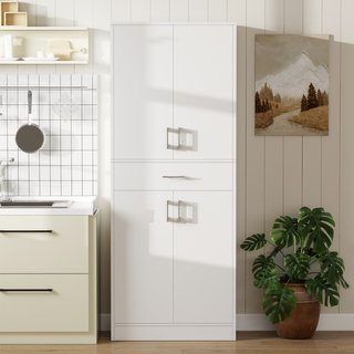 Credenza Cucina Alta con 2 Armadietti e un Cassett