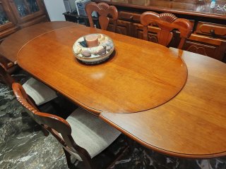 Mesa comedor extensible y 6 sillas