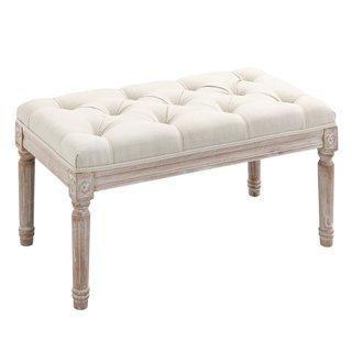 Panca Fondo Letto Imbottita con Rivestimento Effet