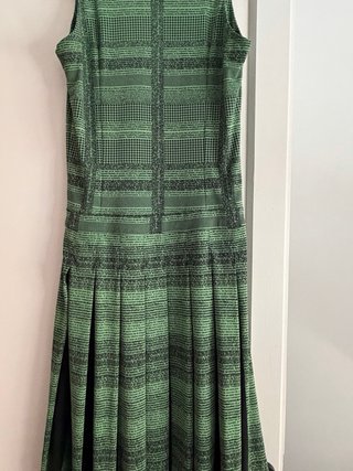 Vestido verde con estampado