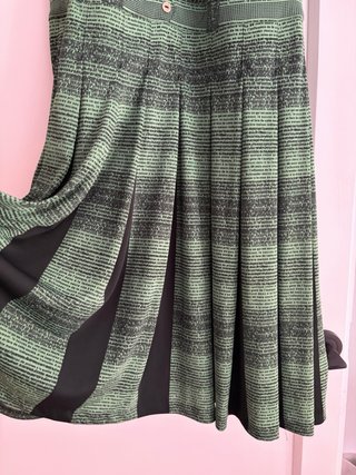 Vestido verde con estampado