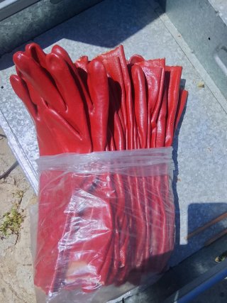 Guantes de trabajo rojos TUFF