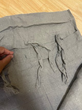 Fundas cojín lino gris con lazos