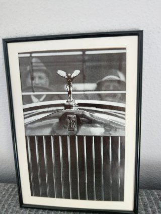 Cuadro Vintage Rolls Royce Enmarcado años 70