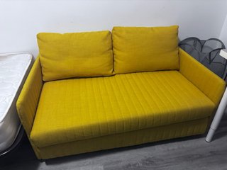 Sofá Cama Amarillo Tela