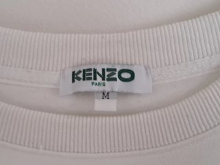 Sudadera Kenzo Blanca con Logo Tigre Plateado